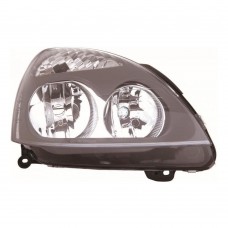 Renault Clio 2001-2005 Grey Surround Halogen Head Lamp Unit Driver Side